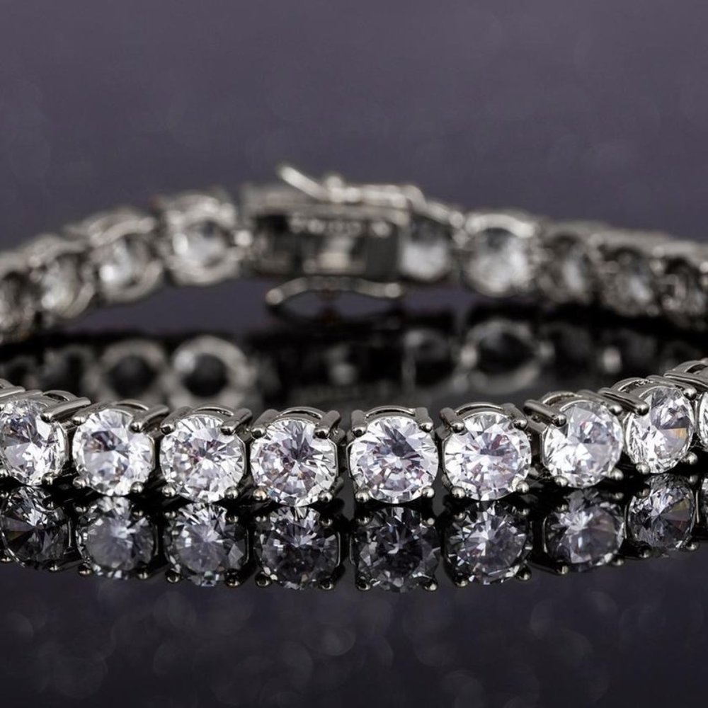 18k Gold Plated 42 Carat Swarovski Tennis Bracelet